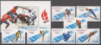 Guinea-Bissau 1989 Winter Olympic Games Albertville 1992 Set Of 7+Block MNH - Winter 1992: Albertville