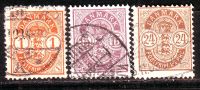 1901 DENMARK Mino31-38 - Used Stamps