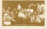 Chester CT Connecticut, Camp Fire, Camp Hazen State YMCA, Boys Around Campfire,  C1930s Vintage Postcard - Sonstige & Ohne Zuordnung