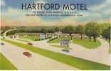 Wethersfield CT Connecticut, Hartford Motel, Lodging, C1950s Vintage Curteich Linen Postcard - Andere & Zonder Classificatie