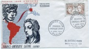 FRANCE-AMERIQUE LATINE (Yvert N° 1060) Enveloppe 1er Jour / 1956 - 1950-1959