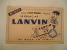 Buvard  Chocolat LANVIN  Dijon - Chocolade En Cacao