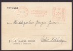 Denmark ATM Cancel 170 J. E. OHLSENS ENKE Tryksag Printed Matter Meter Stamp Cancel Card 1941 - Franking Machines (EMA)