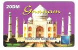 Germany - Deutschland - Gnanam - TAJMAHAL - 20DM Violet - Prepaid - GSM, Cartes Prepayées & Recharges