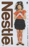 Télécarte JAPON / 110-011 - NESTLE - CAFE & FEMME - COFFEE & WOMAN GIRL Phonecard - KAFFEE & Frau TK / Swotzerland - 96 - Alimentation