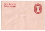 20p +20p  Express Delivery 140x92 Unused Postal Stationery  Envelope / Cover India - Briefe