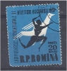 ROMANIA 1957 Int Athletic Championships, Bucharest - 20b Sprinter & Bird  CTO - Usado