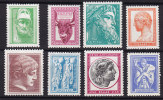 Greece 1958 Mi. 689-695 + 745 Antike Griechische Kunst Perikles Homer Zeus Alexander Complete Set MNH** - Nuovi