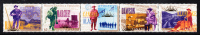 Canada Scott #1606 MNH Strip Of 5 45c The Yukon Gold Rush - Unused Stamps