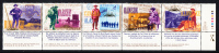 Canada Scott #1606 MNH Strip Of 5 With Right And Bottom (French) Tabs 45c The Yukon Gold Rush - Nuevos