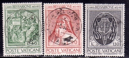 CITTÀ DEL VATICANO VACAN VATIKAN 1972 MORTE DEL CARDINALE BESSARIONE SERIE COMPLETA COMPLETE USATO USED OBLITERE' - Used Stamps