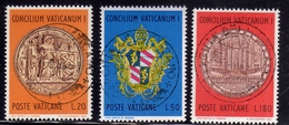 CITTÀ DEL VATICANO VATICAN VATIKAN 1970 CONCILIO ECUMENICO ECUMENICAL COUNCIL SERIE COMPLETA COMPLETE SET USATA USED OBL - Used Stamps