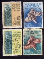 CITTÀ DEL VATICANO VATIKAN VATICAN CITY 1961 S.PATRIZIO ST PATRICK SERIE COMPLETA COMPLETE SET USATA USED OBLITERE' - Oblitérés