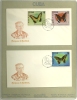 Cuba ,enveloppe Premier Jour N° 1605 à 1611 "Papillons" - FDC