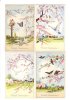 LOT DE 6 CPA BELLE FANTAISIE FANTAISY ILLUSTRATION Vroolijk Pinksterfest Pentecôte OISEAUX Paysage - Pinksteren