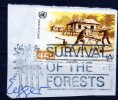 11 NACIONES UNIDAS -1987-Salven Los Bosques-Survival Of The Forest-Matasello Del 1ª Día - Gebruikt