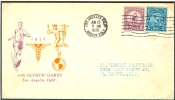 USA FDC 15-6-1932 Los Angeles Runner Violet - Ete 1932: Los Angeles