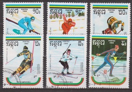 Sport - Saut à Skis, Hockey Sur Glace - KAMPUCHEA - Patinage, Ski Alpin, Biathlon - N° 856 A à 856 F - 1989 - Kampuchea