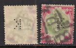 GB 1902 - 10 KEV11 1/-d USED STAMP & PERFINS K (E131) - Gezähnt (perforiert)