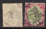 GB 1902 - 10 KEV11 1/-d USED STAMP & PERFINS K (E131) - Perfins