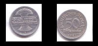 50 PFENNIG 1921 F - 50 Renten- & 50 Reichspfennig