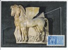 Carte Maximum ITALIE  N°Yvert Exprès 46 (CHEVAUX AILES - Art Etrusque) Obl Tarquinia 1976 - Cartas Máxima