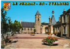 CPM Du Perray En Yvelines   Eglise Saint Eloi Et La Mairie - Le Perray En Yvelines