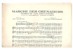 Partitions Musicales, "Marche Des Grenadiers", De L'Opérette "Parade D'Amour" - Spartiti