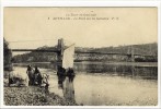 Carte Postale Ancienne Auvillar - Le Pont Sur La Garonne - Métiers, Laveuses, Lavandières - Auvillar