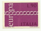 1971 - Italia 1148 Europa V78 - Riga Di Colore, - Varietà E Curiosità