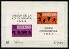 MEXIQUE  BF 8   **  NON DENTELE  ( Cote 7.50e) JO  1968   Velo - Escrime- Cyclisme - Fencing