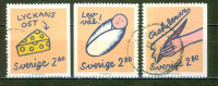 Portion De Fromage - SUEDE - Bébé Nouveau-né, Main Tenant Une Plume - N° 1709-1710-1711 - 1992 - Used Stamps