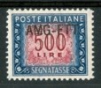 1952 Trieste A 500L.Segnatasse Gomma Integra MNH** F.to Sorani Sassone N°28 - Segnatasse