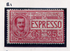 1903 - Regno -  Italia - Italy - Posta Expresso - Sass. N. 1 - Mi.85 - LH - (W0208...) - Eilsendung (Eilpost)