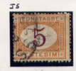 1870/74 -  Regno - Italia - Italy - Segnatasse - Sass. N. 5 USED -  (W0208...) - Impuestos