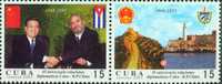 2005 CUBA-CHINA 45 ANNI OF DEPLOMATIC RLTSHIP 2V STAMP - Unused Stamps