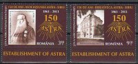 Romania 2011 / Stamps Day / 150 Years Since The Establishment Of Astra Sibiu Association And Library / 2 Val - Ungebraucht