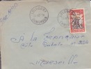 Cameroun,Lolodorf Le 24/10/1956 > France,colonies,lettre,ré Colte Des Bananes,15f N°298 - Covers & Documents