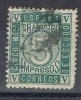 Sello 5 Milesimas Verde Cifras 1867, Edifil Num 93 º - Used Stamps