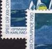 PF Olympiade 1980 Wellen-Spiel DDR 2531 I ** 42€ Mit Vergleichsstück Gemälde Spinnaker Error On The Stamp Set Of Germany - Errors & Oddities