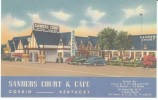Corbin KY Kentucky, Sanders Court & Cafe, 1990 Reprint  Postcard - Other & Unclassified