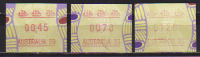 Australie. PhilExpo 99.  ATM/Frama Emis A L´occasion De L´Exposition Philatelique Internationale. 3 T-p Neufs ** - Viñetas De Franqueo [ATM]