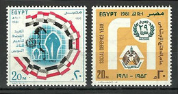 Egypt - 1981  ( July 23rd Revolution, 29th Anniv.; Social Defense Year - Flag Surrounding Map Of Suez Canal ) - MNH (**) - Unused Stamps