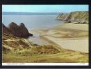 RB 747 - Judges Postcard - Three Cliffs Bay Gower Near Swansea Glamorgan Wales - Glamorgan