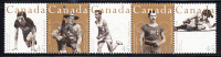 Canada Scott #1612ai MNH Bottom Strip Of 5 From Pane Never Folded 45c Canadian Olympic Gold Medlists - Neufs
