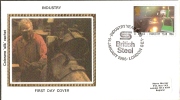 Great Britain 1986 Industry Year Steel Mill Garden Hoe Painting Sc 1131 Colorano Silk Cover # 12900 - Electricidad