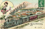 CAEN (14) Carte Fantaisie Baisers De Train - Caen