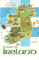 CP IRLANDE IRELAND GREETINGS FROM CARTE (NON ECRITE ) - Autres & Non Classés