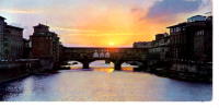 Cartoline Tramonto-Firenze -ponte Vecchio - Controluce