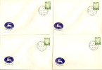 (c) Lot De 4 Oblitérations (Bet Gala,Han Yunes,Deir Dibwan,Al Bira) - Cartas & Documentos